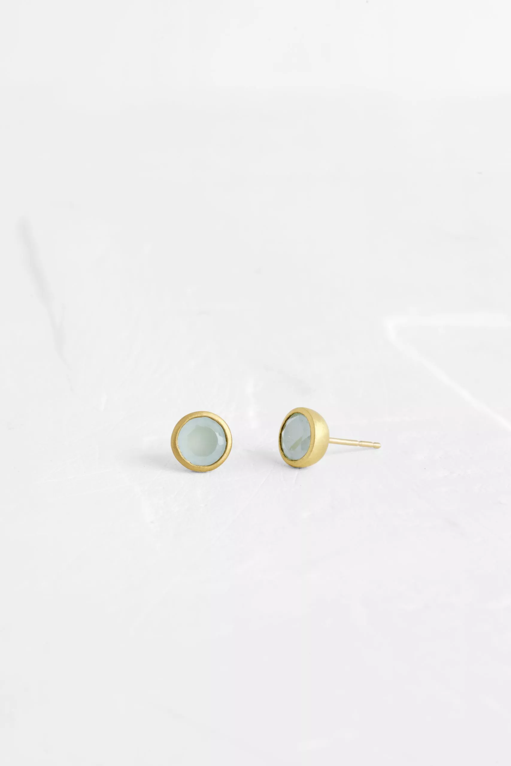 Cone Earrings with Aquamarine