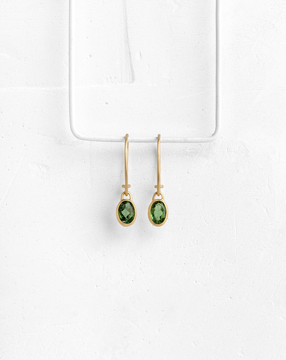 Green Tourmaline Pendant Earrings