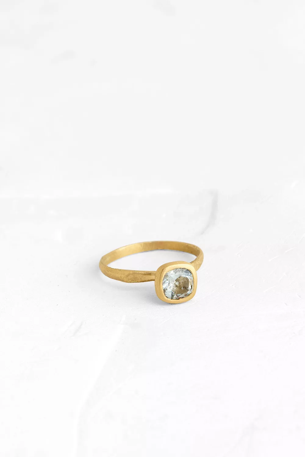 Octagon Aquamarine Ring