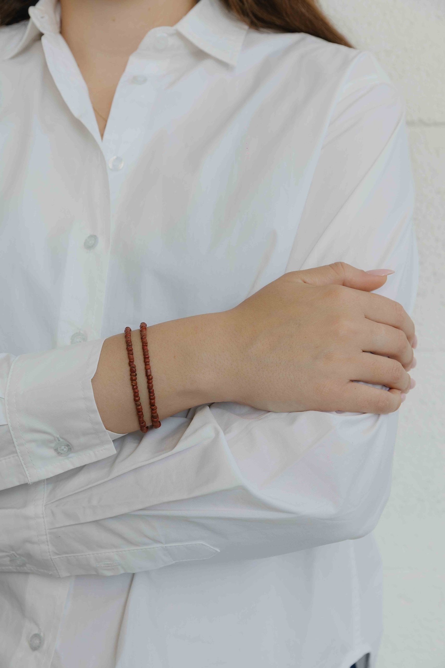 This bracelet is made of a collection of Afghan Gemstones & a gold unique handmade clasp as a fin... - View 6